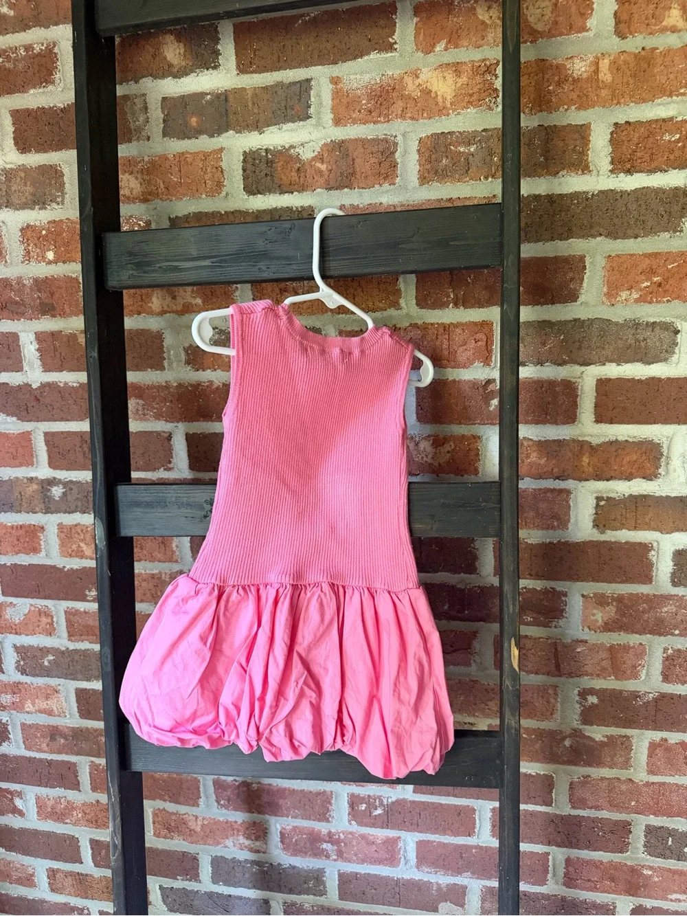 GB girls Bright Pink Sleeveless Bubble-Hem Dress